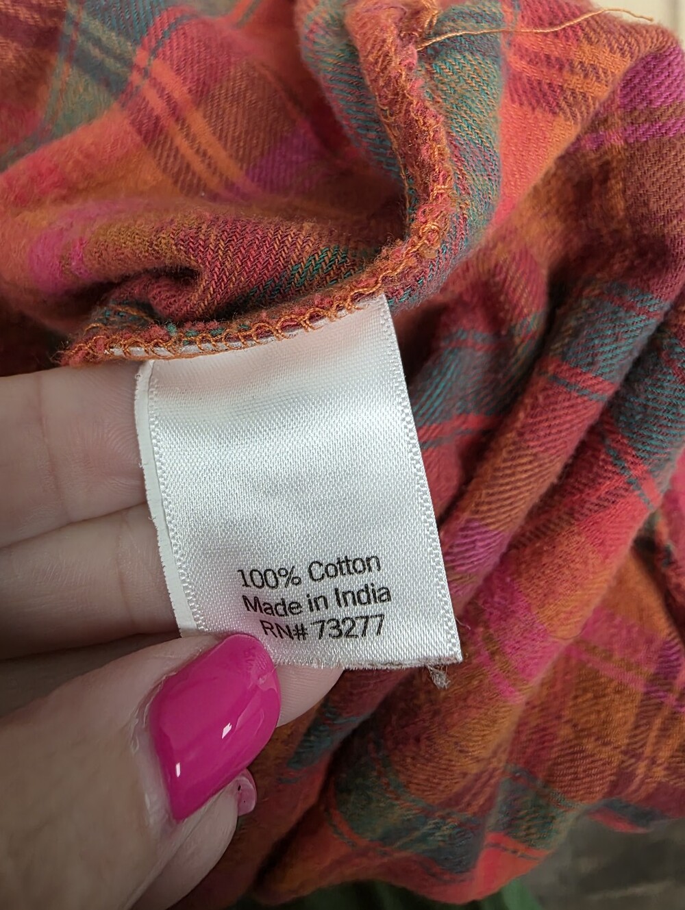 Sonoma Red and Pink Plaid Button-Down Flannel Shirt Size XXL - Picture 5 of 5